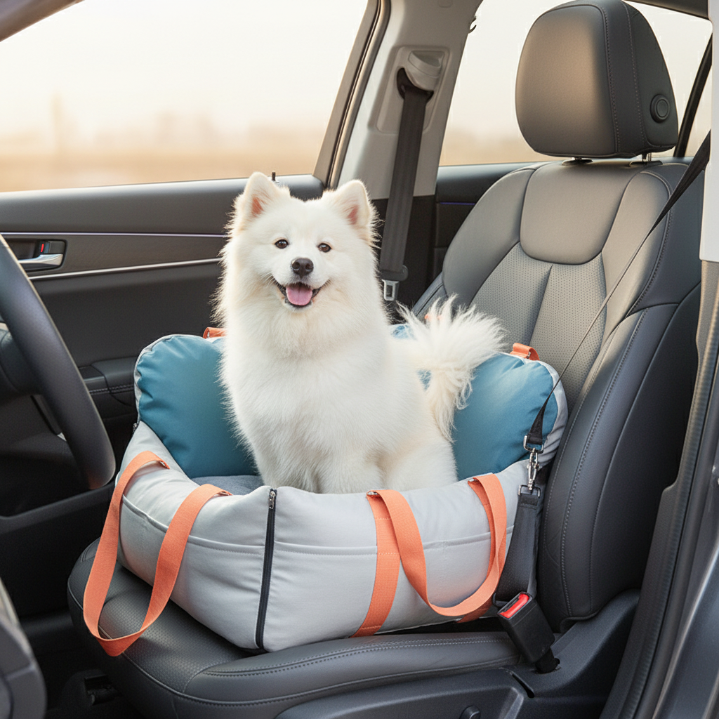 Siège auto et sac de transport 3-en-1 pour chien et chat