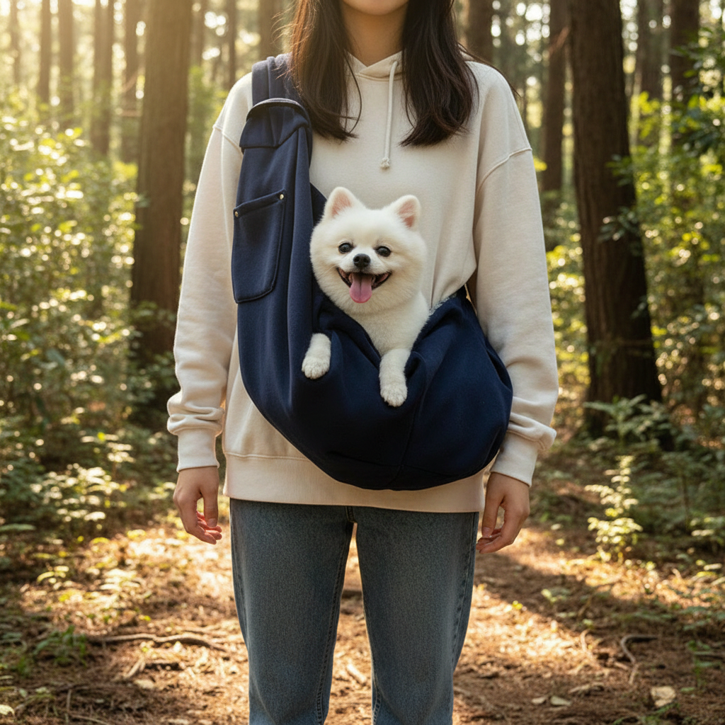 Sac bandoulière respirant pour chien et chat idéal randonnée